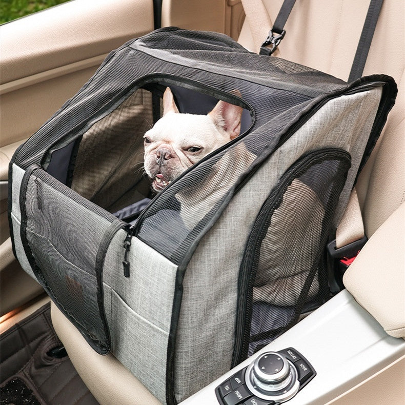 Portable Dog Car Seat – Waterproof Foldable Pet Travel Carrier