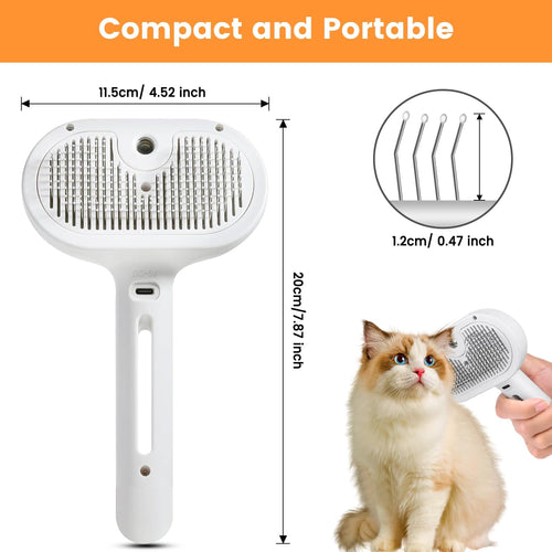3-in-1 Steam Grooming Brush for Dogs & Cats