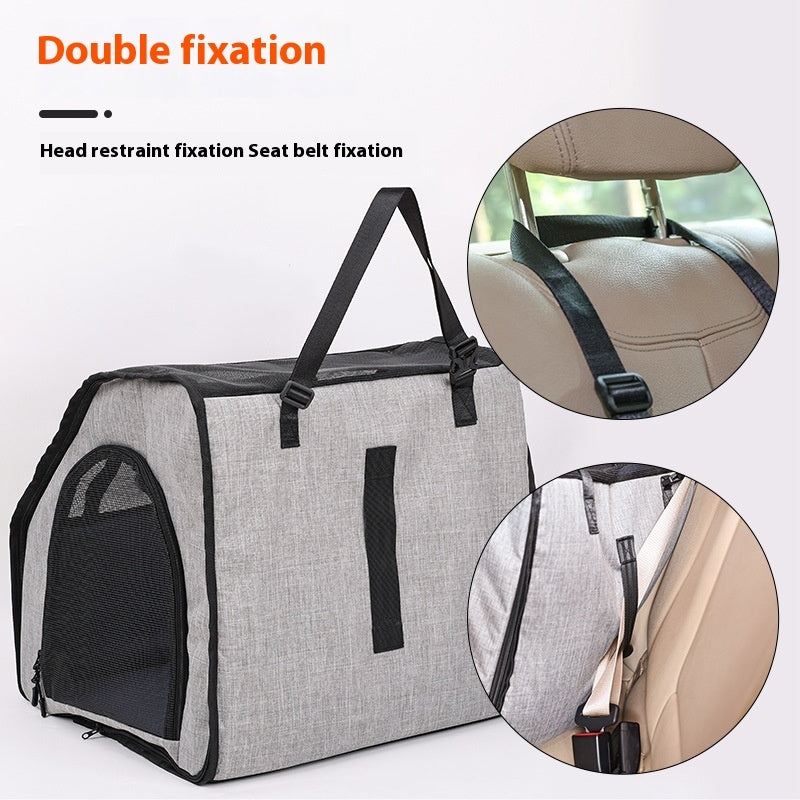 Portable Dog Car Seat – Waterproof Foldable Pet Travel Carrier