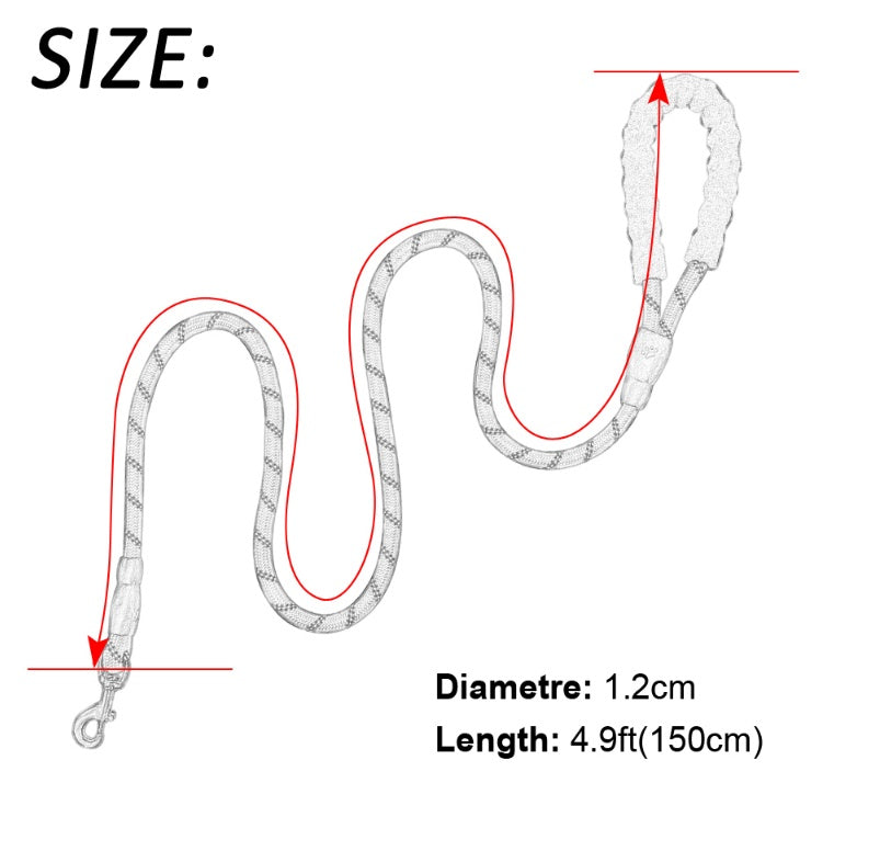 Reflective Dog Leash – Strong, Durable & Safe for Daily Walks