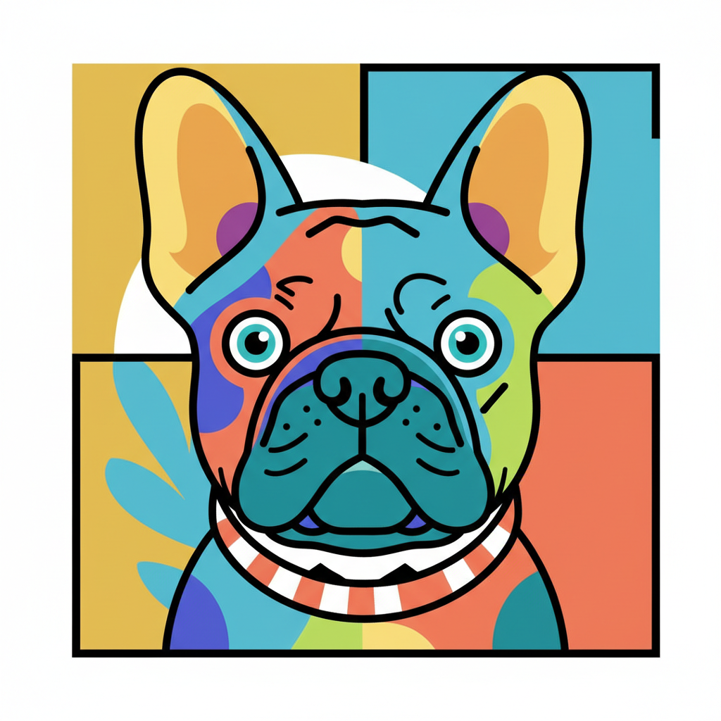 Custom French Bulldog Portrait Example