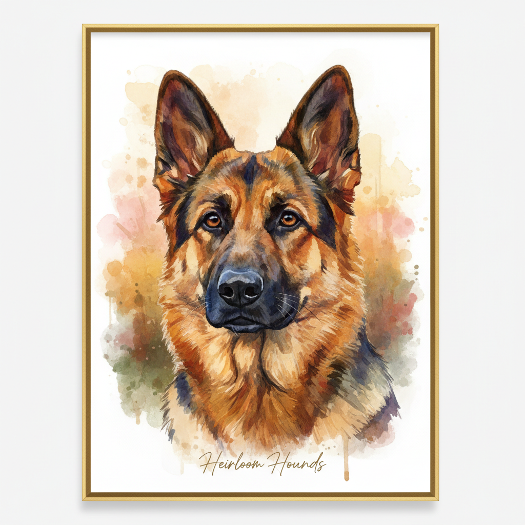 Custom German Shepherd Portrait