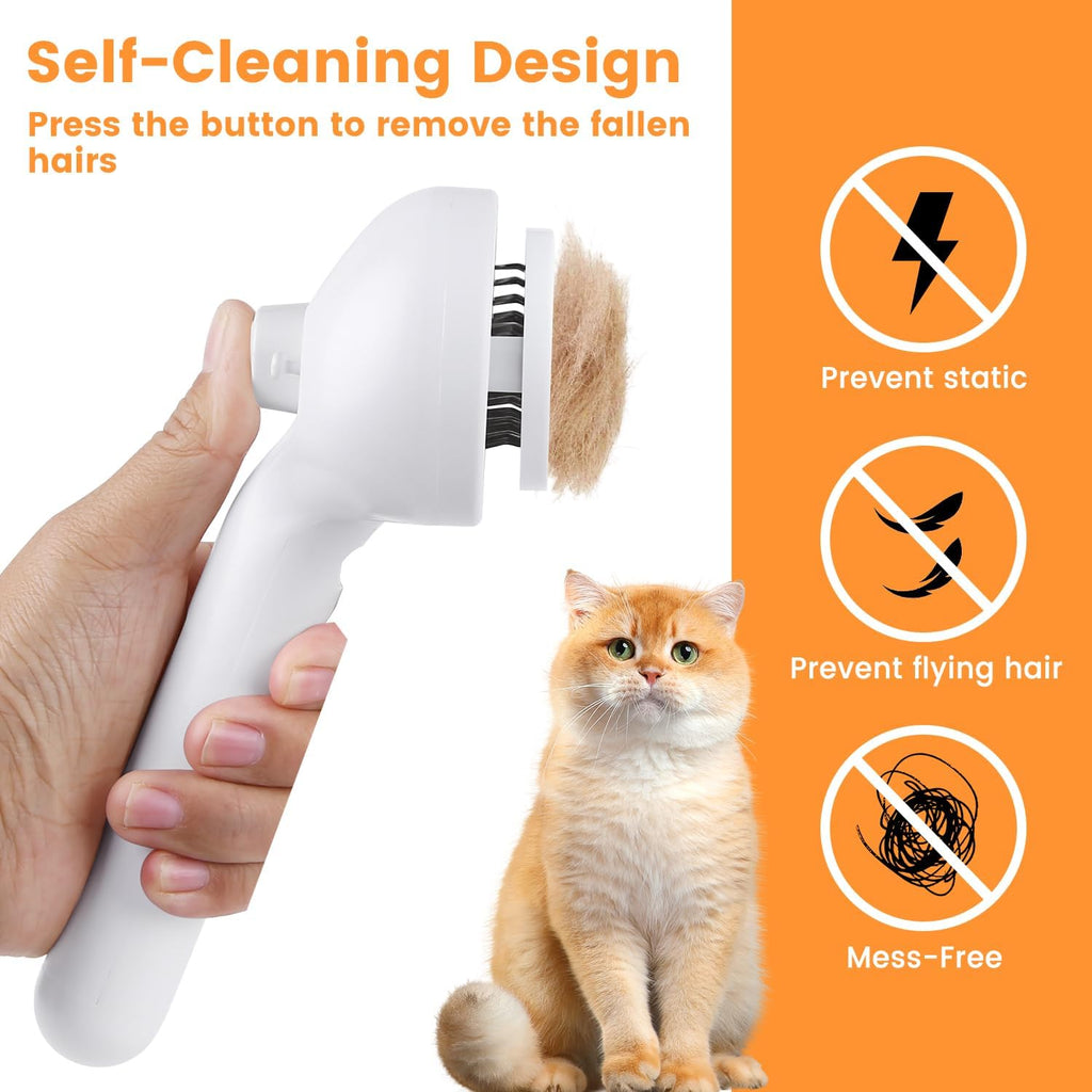 3-in-1 Steam Grooming Brush for Dogs & Cats
